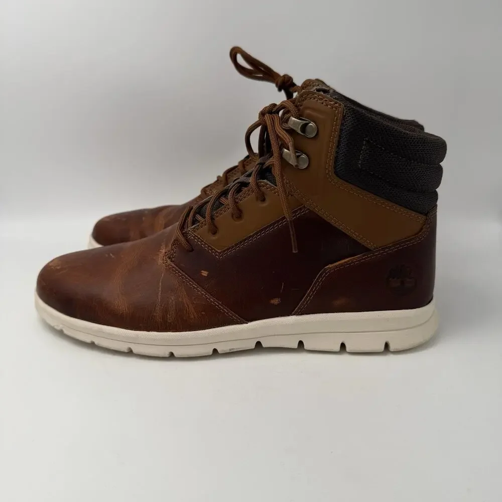 Timberland Graydon Brown Leather Chukka Sneaker Boot HoverLite Lace Up Men’s 9